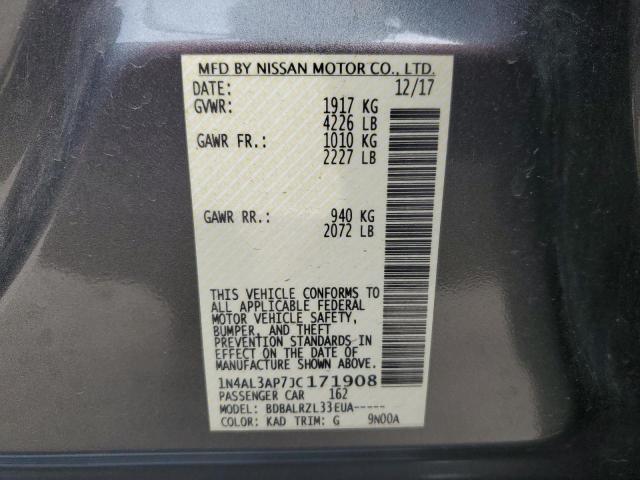 Photo 10 from auction – 2018 NISSAN ALTIMA 2.5 with VIN 1N4AL3AP7JC171908