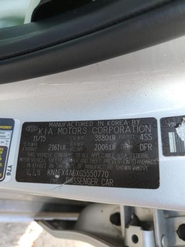 Photo 10 from auction – 2016 KIA FORTE LX with VIN KNAFX4A6XG5550770