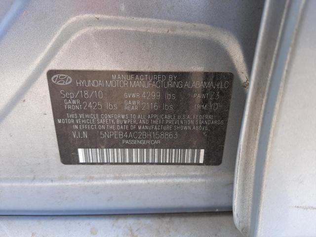 Photo 10 from auction – 2011 HYUNDAI SONATA GLS with VIN 5NPEB4AC2BH158863