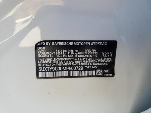 Photo 10 from auction – 2021 BMW X3 XDRIVEM with VIN 5UXTY9C00M9E00729