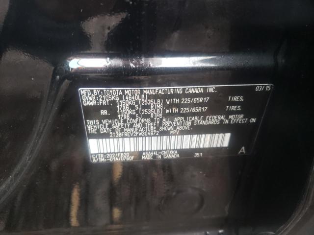 Photo 10 from auction – 2015 TOYOTA RAV4 LE with VIN 2T3BFREV2FW304872