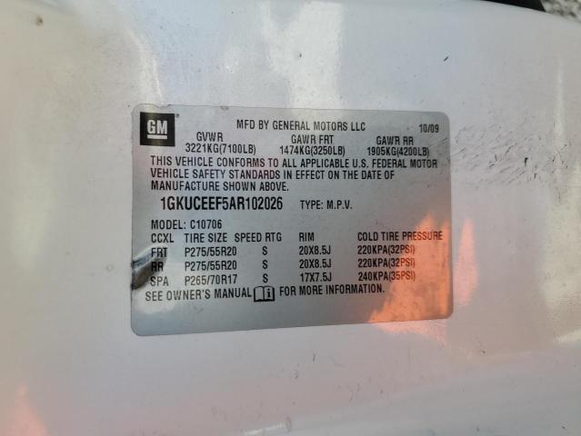 Photo 10 from auction – 2010 GMC YUKON DENA with VIN 1GKUCEEF5AR102026