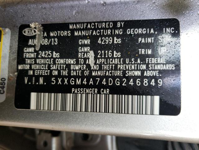 Photo 10 from auction – 2013 KIA OPTIMA LX with VIN 5XXGM4A74DG246849