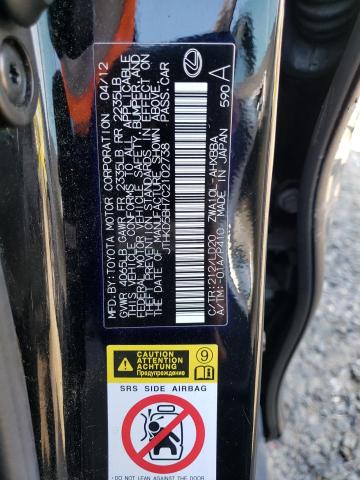 Photo 10 from auction – 2012 LEXUS CT 200 with VIN JTHKD5BH7C2102738
