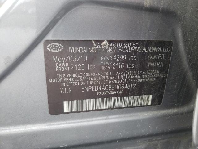 Photo 10 from auction – 2011 HYUNDAI SONATA GLS with VIN 5NPEB4AC8BH064812