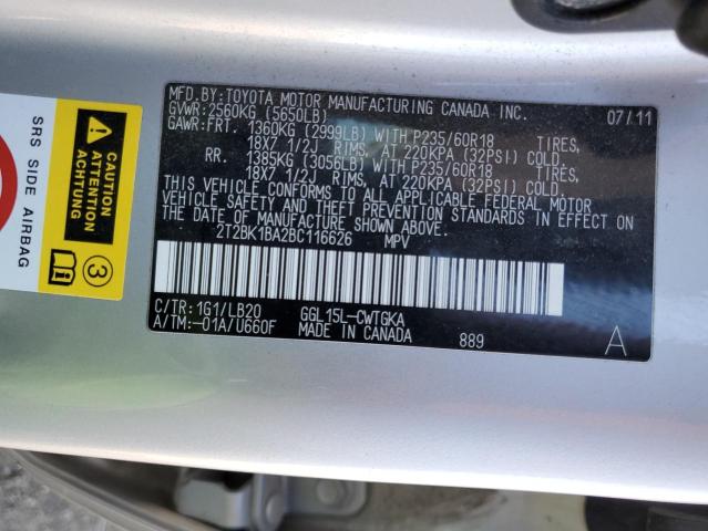 Photo 10 from auction – 2011 LEXUS RX 350 with VIN 2T2BK1BA2BC116626