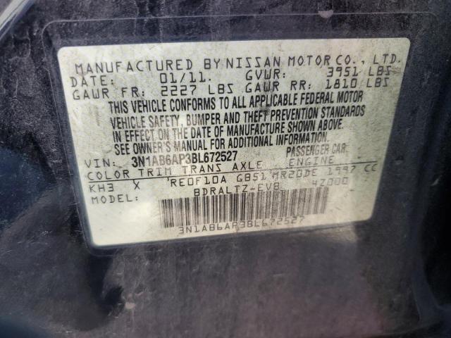 Photo 10 from auction – 2011 NISSAN SENTRA 2.0 with VIN 3N1AB6AP3BL672527