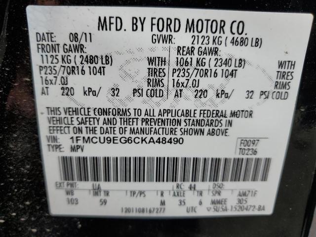 Photo 10 from auction – 2012 FORD ESCAPE LIM with VIN 1FMCU9EG6CKA48490