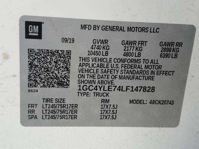 Photo 10 from auction – 2020 CHEVROLET SILVERADO with VIN 1GC4YLE74LF147828