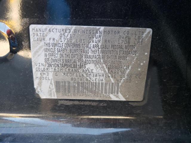 Photo 10 from auction – 2017 NISSAN VERSA S with VIN 3N1CN7AP5HL881315