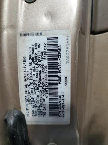 Photo 10 from auction – 1998 TOYOTA CAMRY CE with VIN 4T1BF22K2WU925796