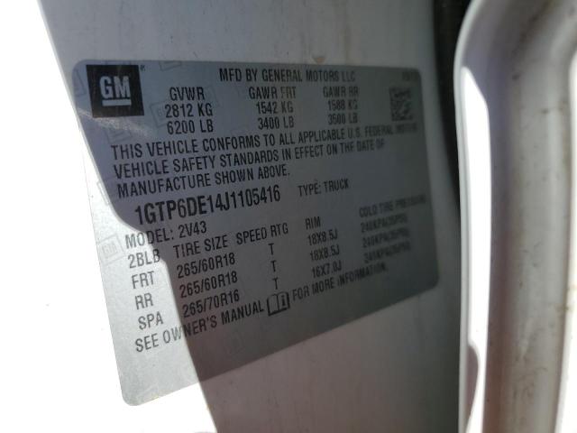 Photo 10 from auction – 2018 GMC CANYON SLT with VIN 1GTP6DE14J1105416