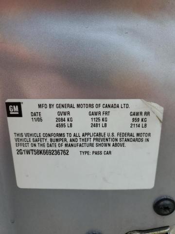 Photo 10 from auction – 2006 CHEVROLET IMPALA LT with VIN 2G1WT58K669236762