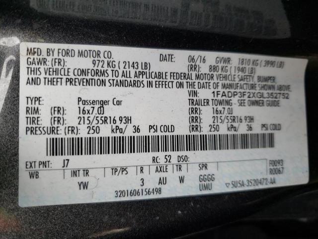 Фото 10 с аукциона – 2016 FORD FOCUS SE с VIN 1FADP3F2XGL352752