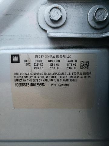 Photo 10 from auction – 2013 CADILLAC CTS PERFOR with VIN 1G6DK5E31D0129353