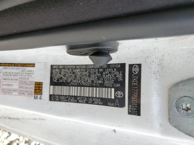 Photo 10 from auction – 2005 TOYOTA SCION TC with VIN JTKDE177950011610