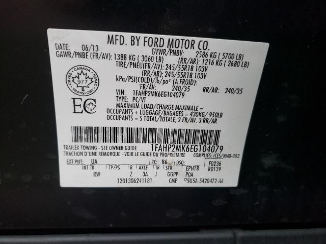 Photo 10 from auction – 2014 FORD TAURUS POL with VIN 1FAHP2MK6EG104079