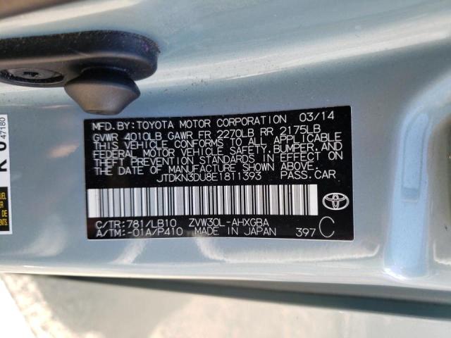 Photo 10 from auction – 2014 TOYOTA PRIUS with VIN JTDKN3DU8E1811393