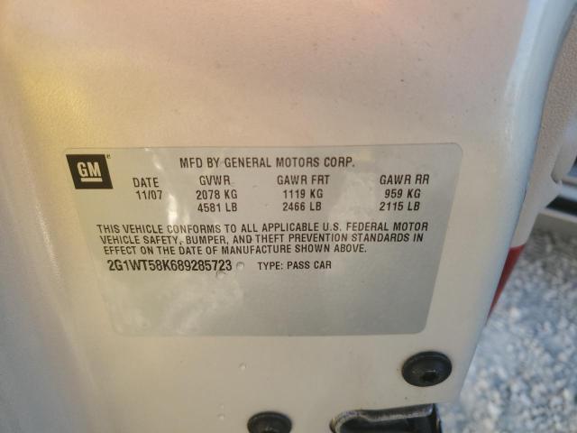 Photo 10 from auction – 2008 CHEVROLET IMPALA LT with VIN 2G1WT58K689285723