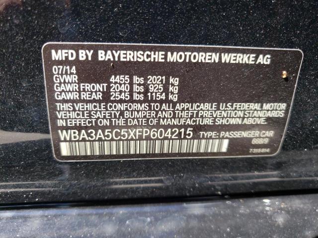 Photo 10 from auction – 2015 BMW 328 I with VIN WBA3A5C5XFP604215