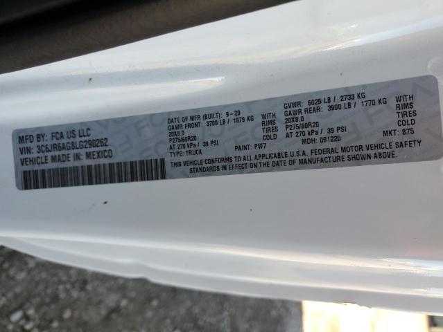 Photo 10 from auction – 2020 RAM 1500 CLASS with VIN 3C6JR6AG8LG290262