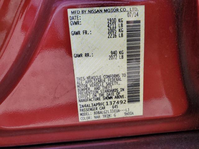 Photo 10 from auction – 2015 NISSAN ALTIMA 2.5 with VIN 1N4AL3AP9FC137492