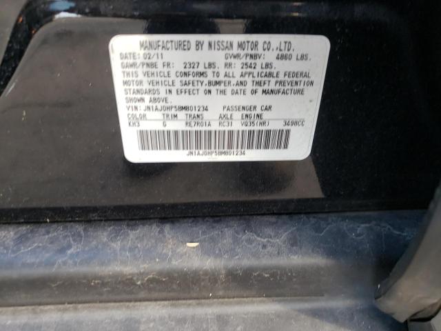 Photo 10 from auction – 2011 INFINITI EX35 BASE with VIN JN1AJ0HP5BM801234