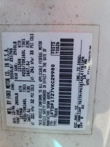 Photo 10 from auction – 1997 FORD F150 with VIN 1FTDF1727VKC29980