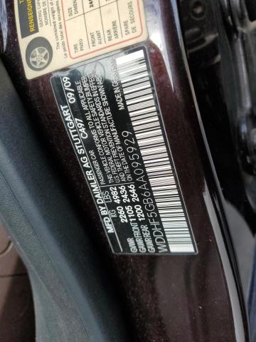 Photo 10 from auction – 2010 MERCEDES-BENZ E 350 with VIN WDDHF5GB6AA095929