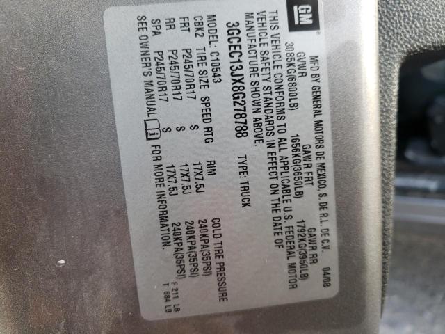 Photo 10 from auction – 2008 CHEVROLET SILVERADO with VIN 3GCEC13JX8G278788