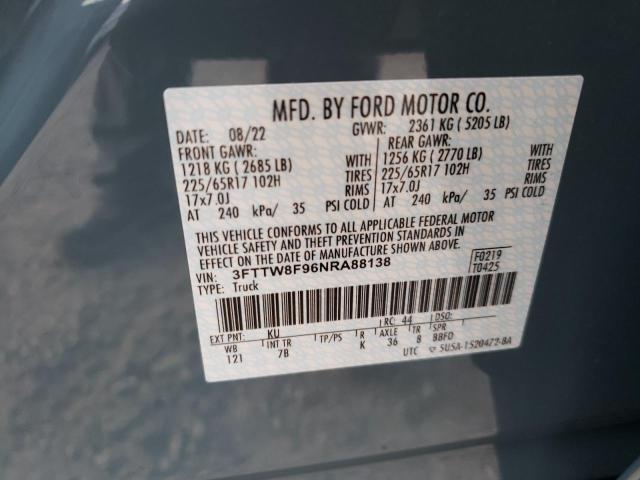 Photo 10 from auction – 2022 FORD MAVERICK X with VIN 3FTTW8F96NRA88138