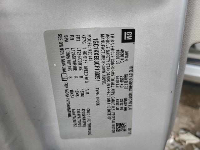 Photo 10 from auction – 2012 CHEVROLET SILVERADO with VIN 1GC1KXE83CF109351