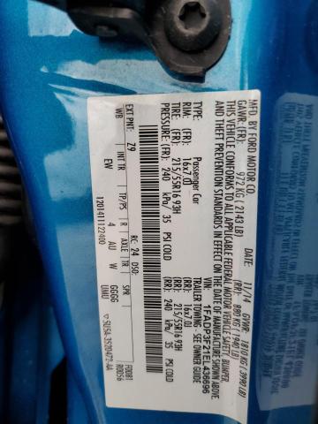 Photo 10 from auction – 2014 FORD FOCUS SE with VIN 1FADP3F21EL436696