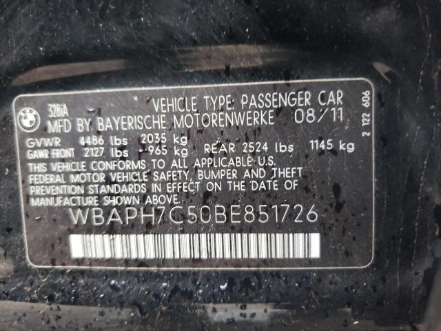 Photo 10 from auction – 2011 BMW 328 I with VIN WBAPH7C50BE851726