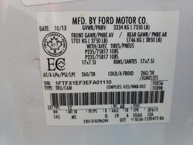 Photo 10 from auction – 2014 FORD F150 SUPER with VIN 1FTFX1EF3EFA01110