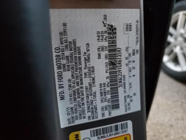 Photo 10 from auction – 2016 LINCOLN MKZ with VIN 3LN6L2J91GR613597