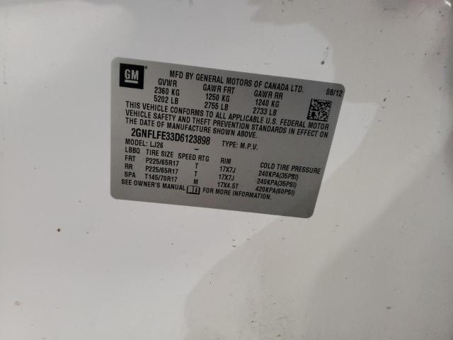 Photo 10 from auction – 2013 CHEVROLET EQUINOX LT with VIN 2GNFLFE33D6123898