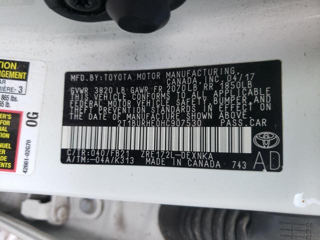 Photo 10 from auction – 2017 TOYOTA COROLLA L with VIN 2T1BURHE0HC907530