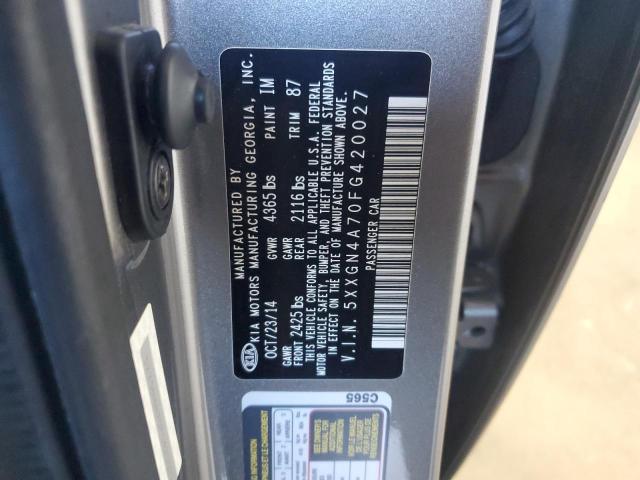 Zdjęcie 10 z aukcji – 2015 KIA OPTIMA EX z VIN 5XXGN4A70FG420027