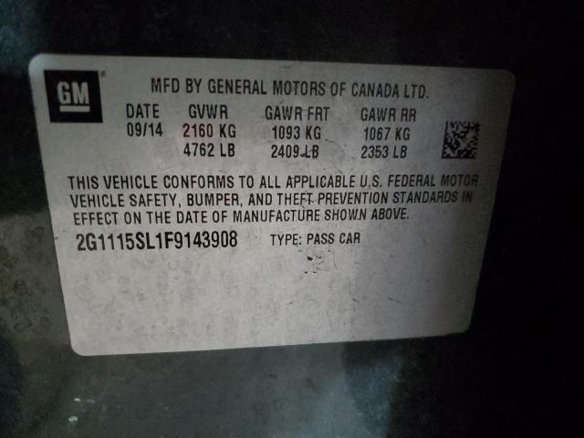 Photo 10 from auction – 2015 CHEVROLET IMPALA LT with VIN 2G1115SL1F9143908