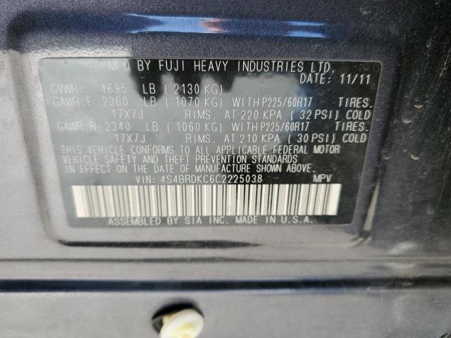 Снимка 10 от търг – 2012 SUBARU OUTBACK 3. с VIN 4S4BRDKC6C2225038