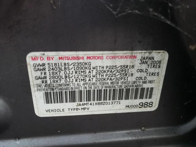 Photo 10 from auction – 2008 MITSUBISHI OUTLANDER with VIN JA4MT41X88Z013771