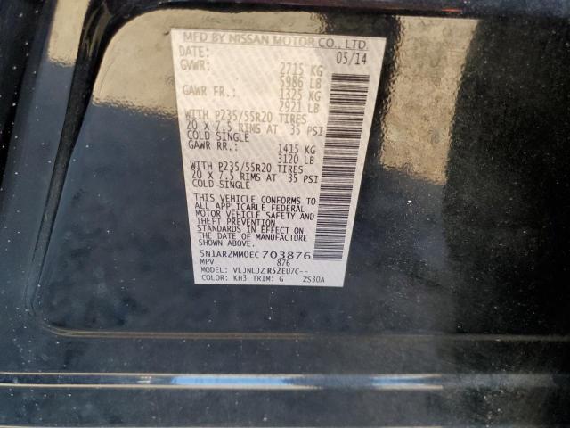 Photo 10 from auction – 2014 NISSAN PATHFINDER with VIN 5N1AR2MM0EC703876