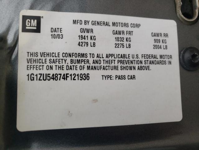 Photo 10 from auction – 2004 CHEVROLET MALIBU with VIN 1G1ZU54874F121936