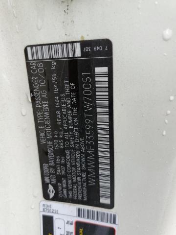 Photo 10 from auction – 2009 MINI COOPER with VIN WMWMF33599TW70051