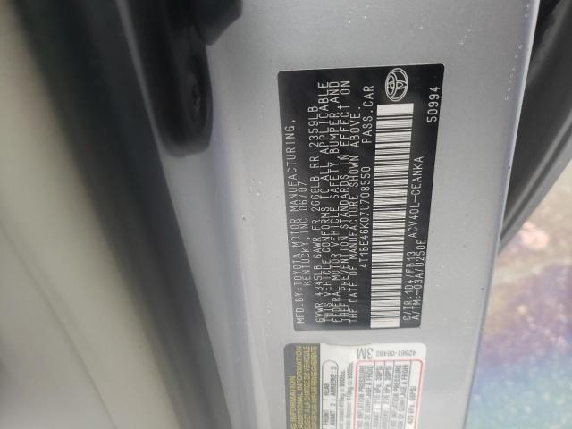 Photo 10 from auction – 2007 TOYOTA CAMRY CE with VIN 4T1BE46K07U708550