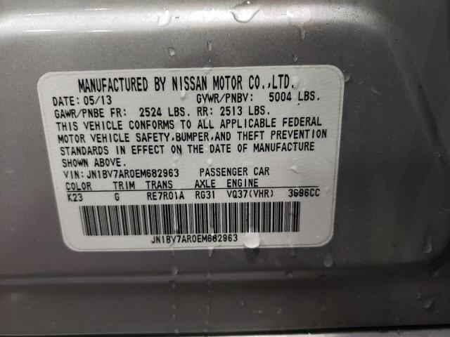 Photo 10 from auction – 2014 INFINITI Q50 BASE with VIN JN1BV7AR0EM682963