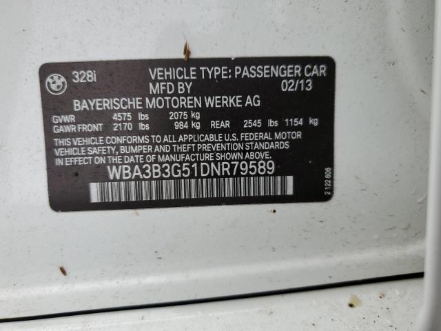 Photo 10 from auction – 2013 BMW 328 XI with VIN WBA3B3G51DNR79589