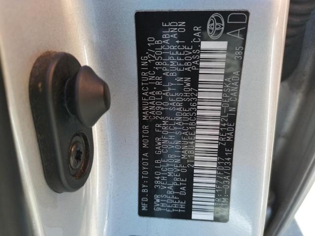 Photo 10 from auction – 2011 TOYOTA COROLLA BA with VIN 2T1BU4EE1BC536327