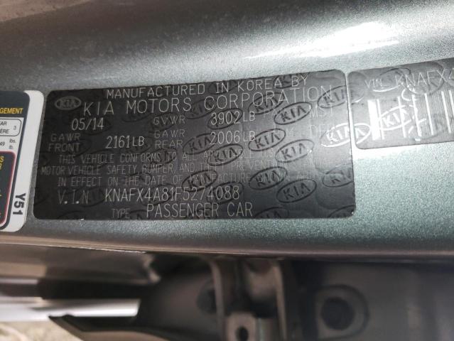 Photo 10 from auction – 2015 KIA FORTE EX with VIN KNAFX4A81F5274088
